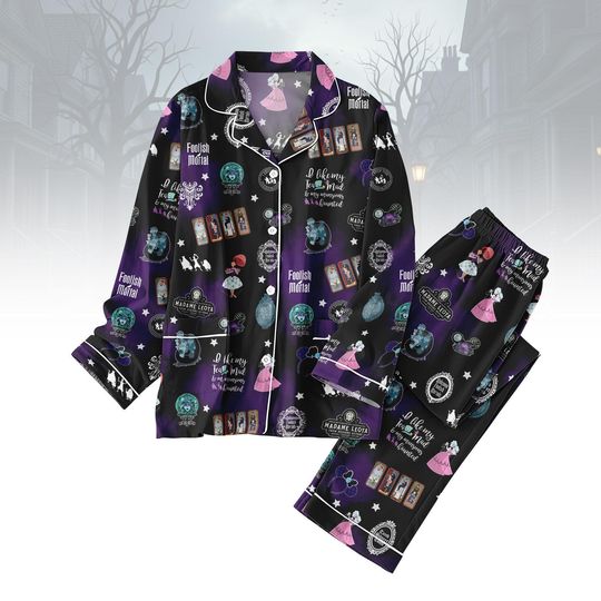 Discover Hauntedd Mansionn Pajamas Set, Madame Leota Halloween Women Pajamas