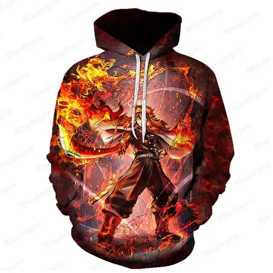 Discover 2025 Fall/Winter Japanese  demon: Kimetsu no Yaiba Manga 3D  hoodie