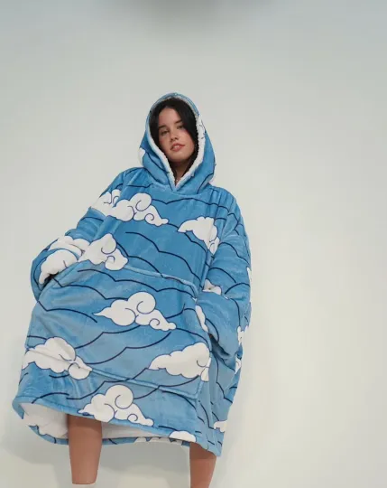 Discover Sakonji Urokodaki Former Water Hashira demon Oversized Blanket Hoodie