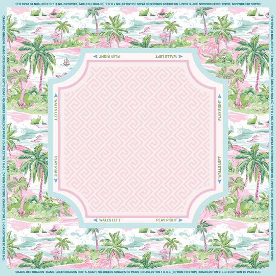 Discover Mahjong Mat Palm Beach Style | Mahjong Gift Mat