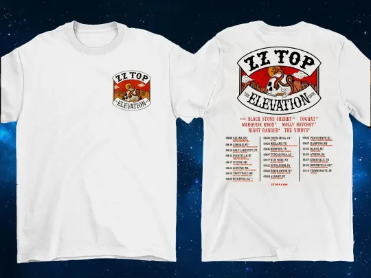 Discover 2 Sides ZZ Top 2025 Tour The Elevation T-Shirt Unisex All Size S-3XL