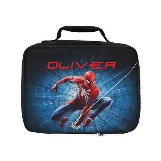 Discover Personalized Lunch Bag with Custom Name Superhero Design  School Tote for Kids