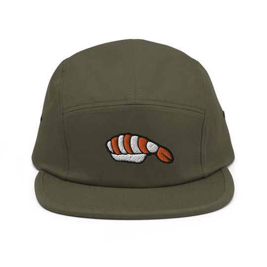 Discover Ebi Nigiri Shrimp Sushi Embroidered 5 Panel Camper Cap