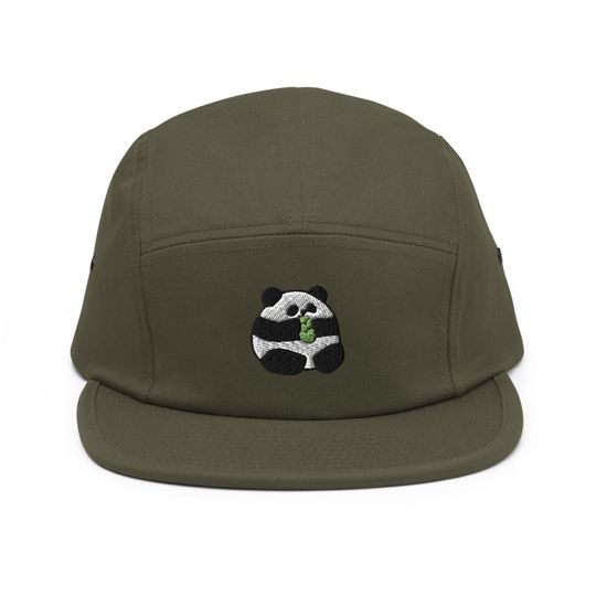 Discover Chonky Panda Bear Embroidered 5 Panel Camper Cap