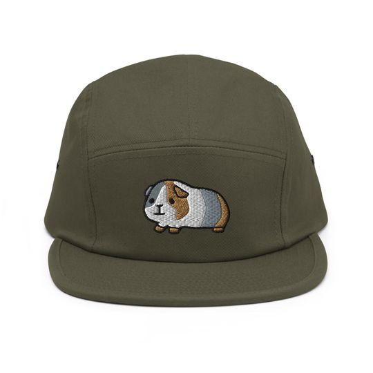 Discover Guinea Pig Embroidered 5 Panel Camper Cap