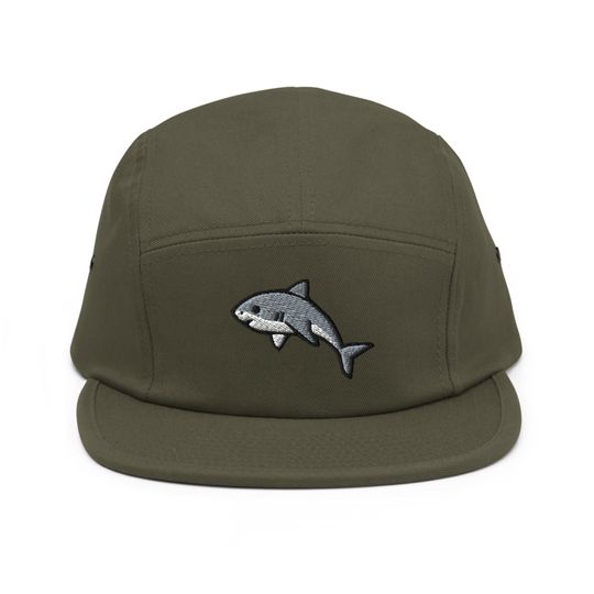 Discover Cute Baby Shark Embroidered 5 Panel Camper Cap