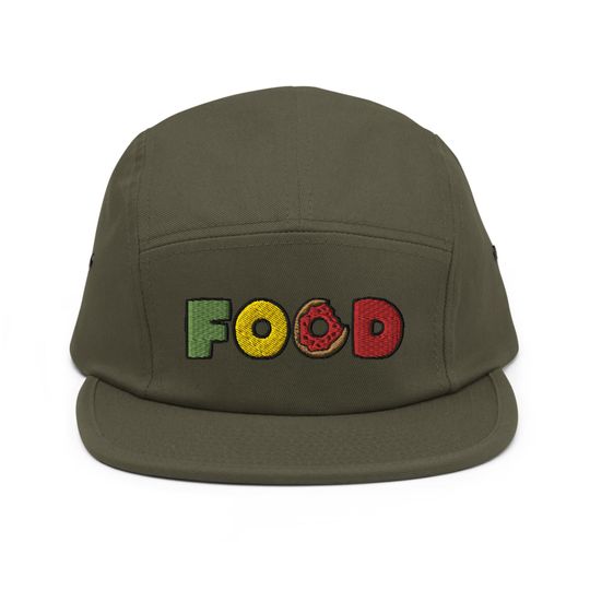 Discover Foodie FOOD Embroidered 5 Panel Camper Cap