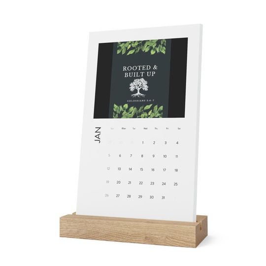 Discover Desk Calendar, 2025 Vertical Year Planner, Home Office Decor, 12 Month Calendar