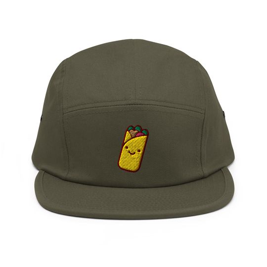 Discover Cute Burrito Embroidered 5 Panel Camper Cap