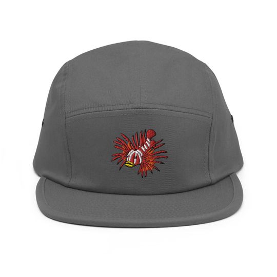 Discover Lionfish Embroidered 5 Panel Camper Cap
