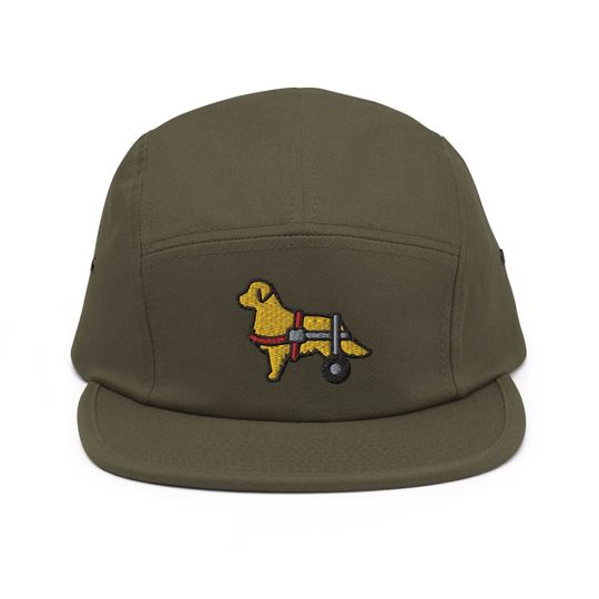 Discover Your Disabled Dog - Custom Wheelchair Dog Embroidered 5 Panel Camper Cap