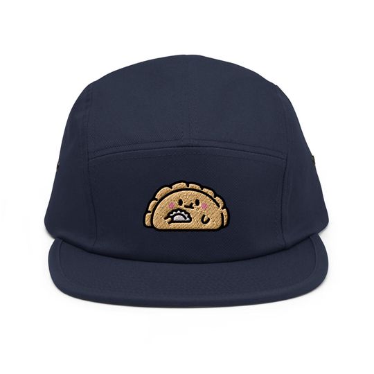 Discover Cute Dumpling Eating a Dumpling Embroidered 5 Panel Camper Cap