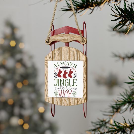 Discover Holiday Sled Ornaments Christmas Decor Tree Decorations Winter Woodland Rustic ecor