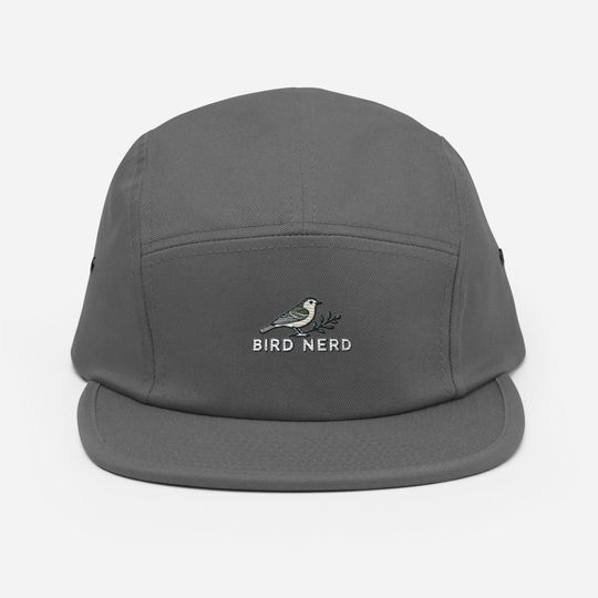 Discover Bird Nerd Embroidered Five Panel Cap for Nature Enthusiasts