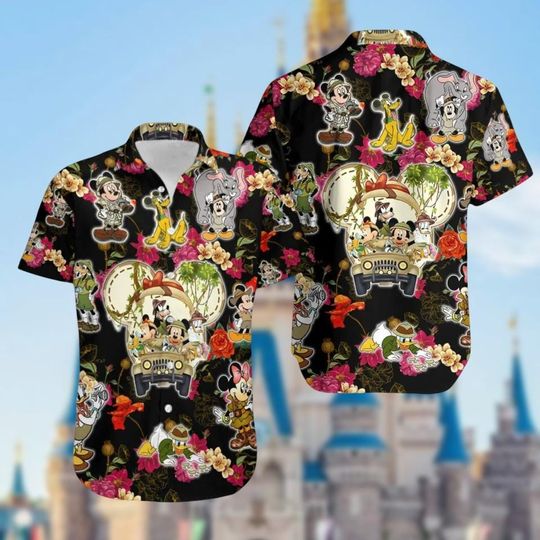Discover Halloween Mickeyy Animal Kingdoms Shirt, Mickeyy And Friends Hawaiian Shirt, Mickeyy Hawaii Shirt, Disneyyy Safari Shirt, Safari Mode Shirt