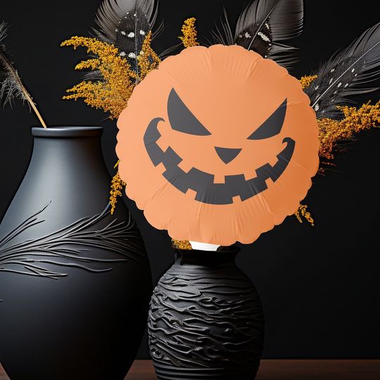 Discover Scary Jack O Lantern Orange Halloween Party Balloon