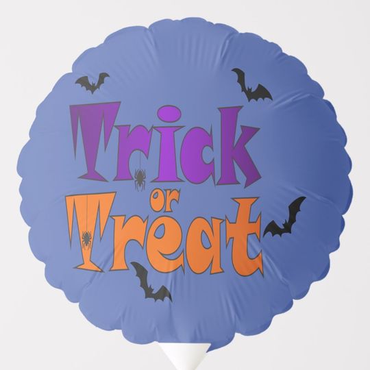 Discover Halloween Funny Trick or Treat Scary Bats Deco Balloon