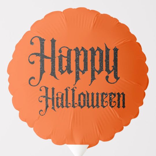 Discover Black Glitter Happy Halloween Balloon