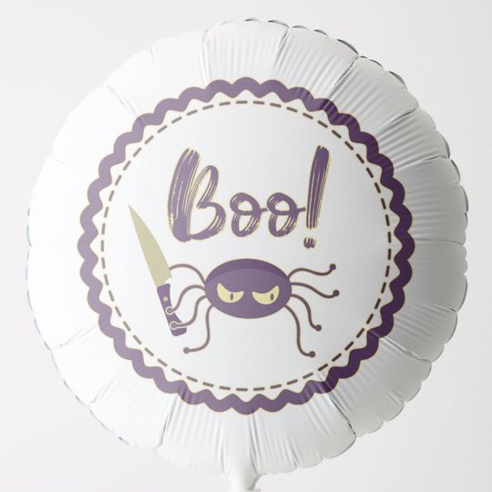Discover Boo funny Halloween spider character knifee hand Balloon