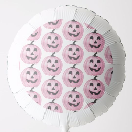 Discover Pink Jack O Lantern for Halloween Balloon