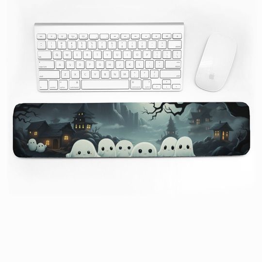 Discover Kawaii Goth Cute Ghosts Keyboard Wrist Rest - 1/2" Thick Neoprene Soft Ergonomic Wrist Rest