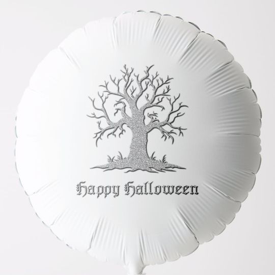 Discover Silver Spooky Tree Halloween Balloon