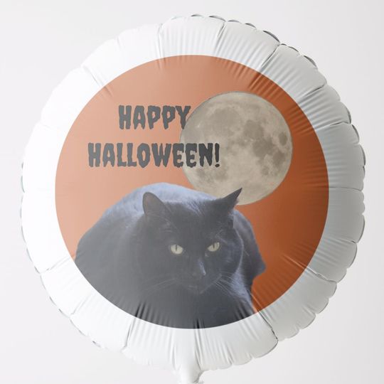 Discover Halloween Full Moon Black Cat Balloon, Halloween Party Decor