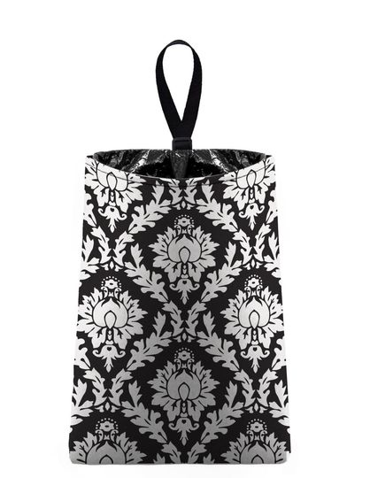 Discover Car Litter Bag // Car Garbage Bag - Black Damask // Car Organizer