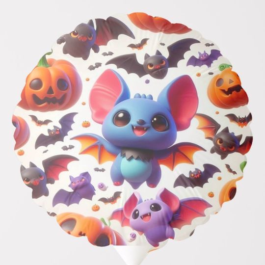 Discover 3D cute bats halloween Balloon