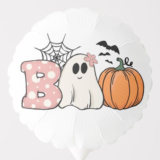 Discover Halloween Boo Ghost Pumpkin Bats Cobweb Balloon