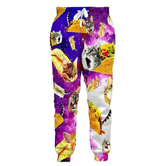 Discover PLstar Cosmos Brand Trousers Pizza Cat Funny Animal 3D Printed Men Joggers Pants