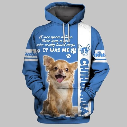 Discover Men's fashion spring and autumn pullover pet dog 3D printed hoodie