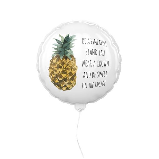 Discover Modern Watercolor Pineapple & Positive Funny Quote Balloon