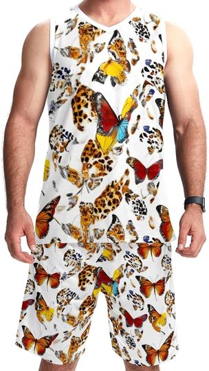 Discover Butterflies Leopard Basketball Jersey Sets