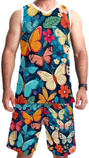 Discover Butterflies Basketball Jersey Sets