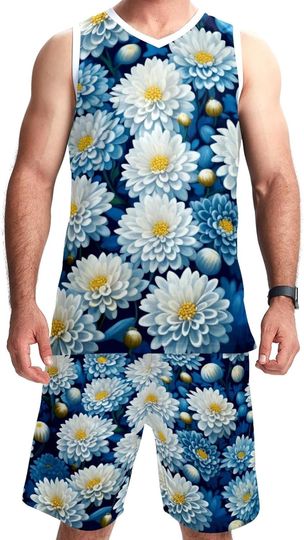 Discover White Daisies Basketball Jersey Sets