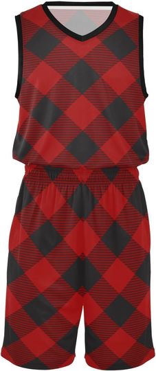 Discover Basketball Shorts and Jersey Merry Christmas Red Plaid