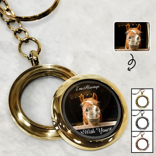 Discover Custom Photo I'm Always With You Pet Memorial - Personalized Keepsake Keychain
