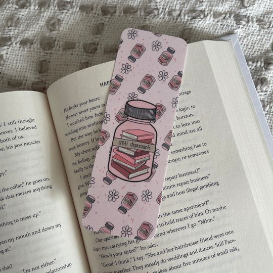 Discover Book Anti Depressant Laminated Bookmark | Book Gift | Bookmark | Book Club Bookmark