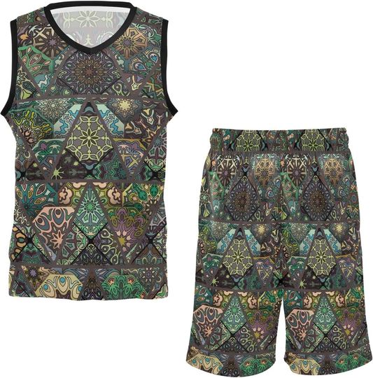 Discover Tribal Pattern Basketball Jersey Set