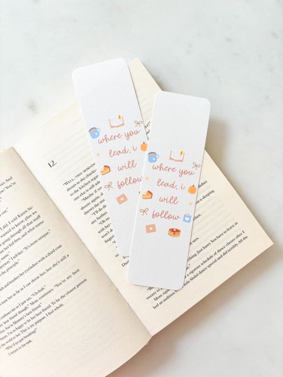 Discover Where You Lead I Will Follow Bookmark | Autumn Fall Bookmark | Cute Cozy Bookmark | Coffee Coffee Coffee Bookmark | Cosy Bookish Vibes