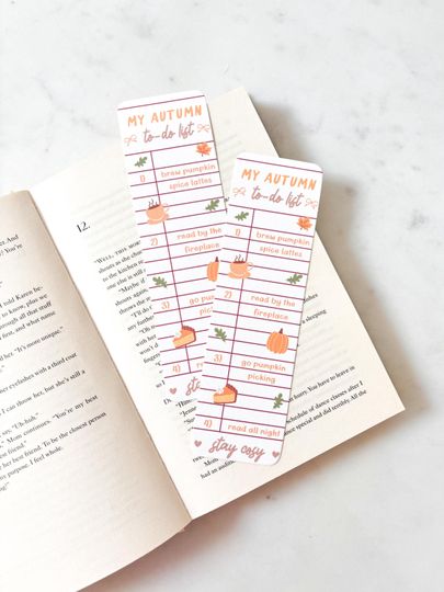 Discover Autumn To-Do List Bookmark | Cosy Fall Bookmark | Cute Autumn Bookmark | ToDo List Bookmark | Cute Pumpkins | Cosy Vibes Era