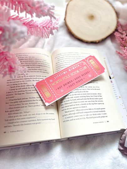 Discover Gold Foil Christmas Bookmark | Bookish gift for book lover | stocking stuffer | cute book club gift | funny holiday bookmark | bookstagram