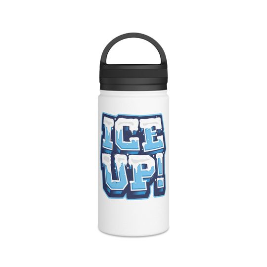Discover Stainless Steel Water Bottle, Handle Lid Ice Up Trendy Style Workout Home LifeStyle