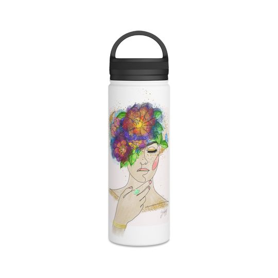 Discover Crown of Life Stainless Steel Water Bottle, Handle Lid