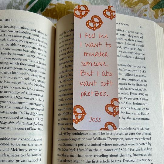 Discover Jess-inspired quote bookmark / Pop culture bookmark