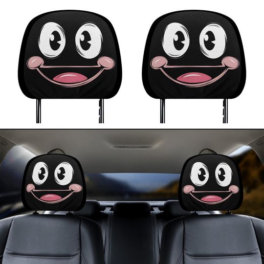 Discover Funny Car Headrest Covers  Cute head rest for carss, Universal Fit, Protective & Stylish Auto Seat Accessories, Fun Interior Car Decor, Gif