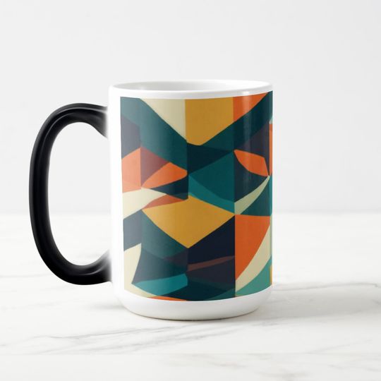 Discover Minimalist Geometric Patterns Morphing Mug