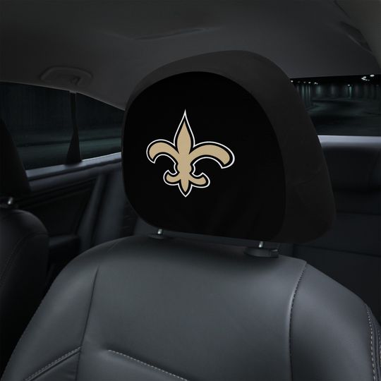 Discover New Orleans Saints themed custom car headrest cover for a fan