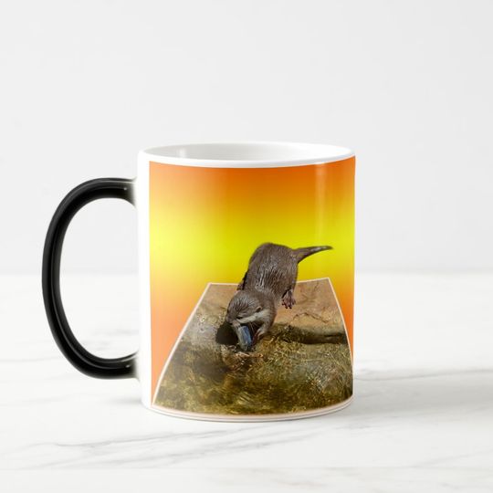 Discover Otterly Orange, Otter, Magic Morph Coffee Mug